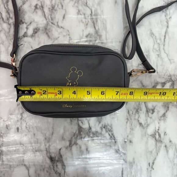 PANDORA DISNEY MICKEY MOUSE DARK GRAY CROSSBODY Bag Purse - Picture 2 of 6